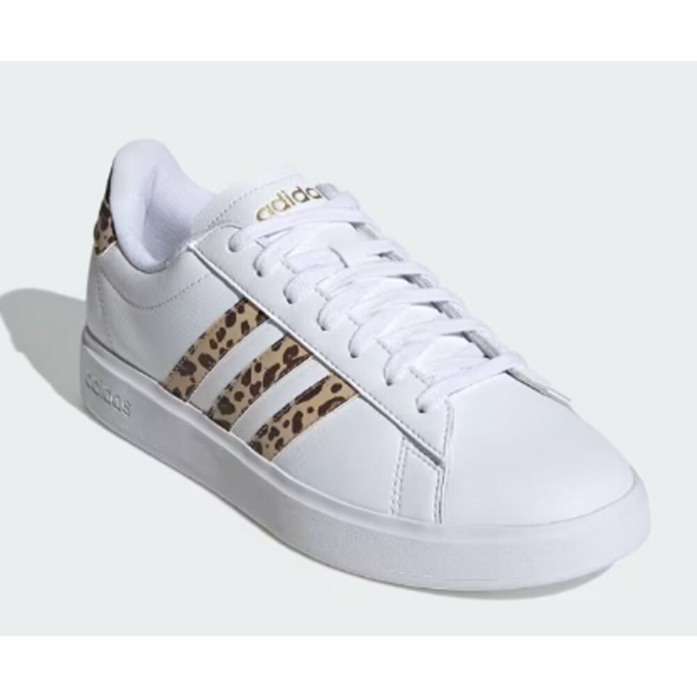 Adidas Women's $75 Grand Court 2.0 Shoes Leopard Print Sports Sneakers Size 4